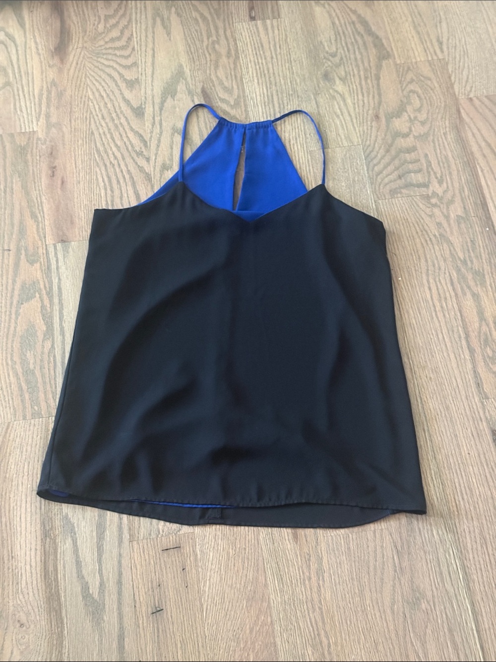 Express reversible Black & Blue Halter Cami Top M
